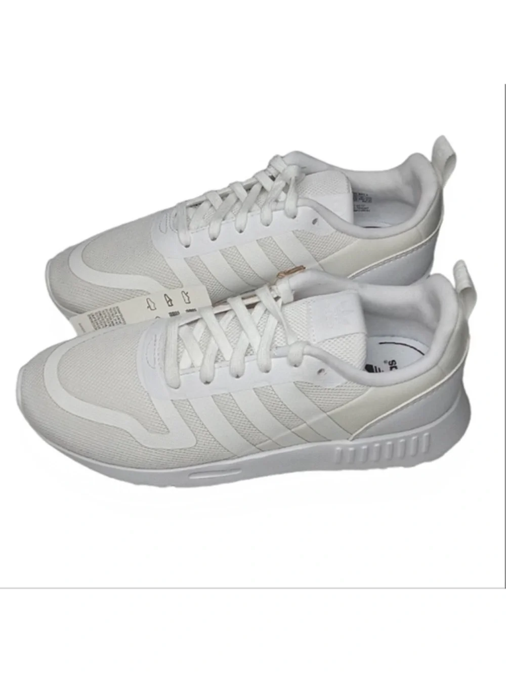 adidas White Mesh Casual Trainers Sneakers - Picture 2 of 5